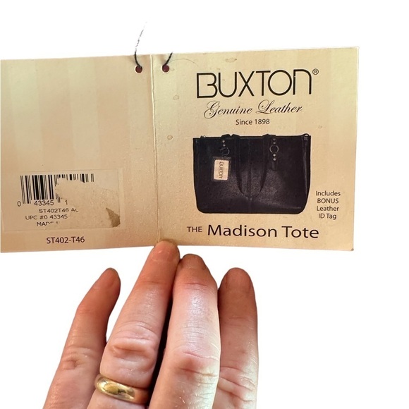 Buxton Quality red leather expandable computer “Madison Tote” Valentine red. NWT - Picture 7 of 15